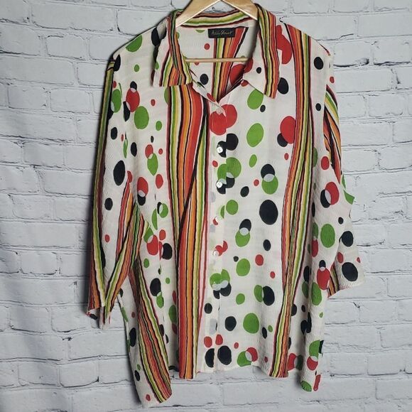 Vintage Ashley Stewart Button Down Top - Picture 1 of 6